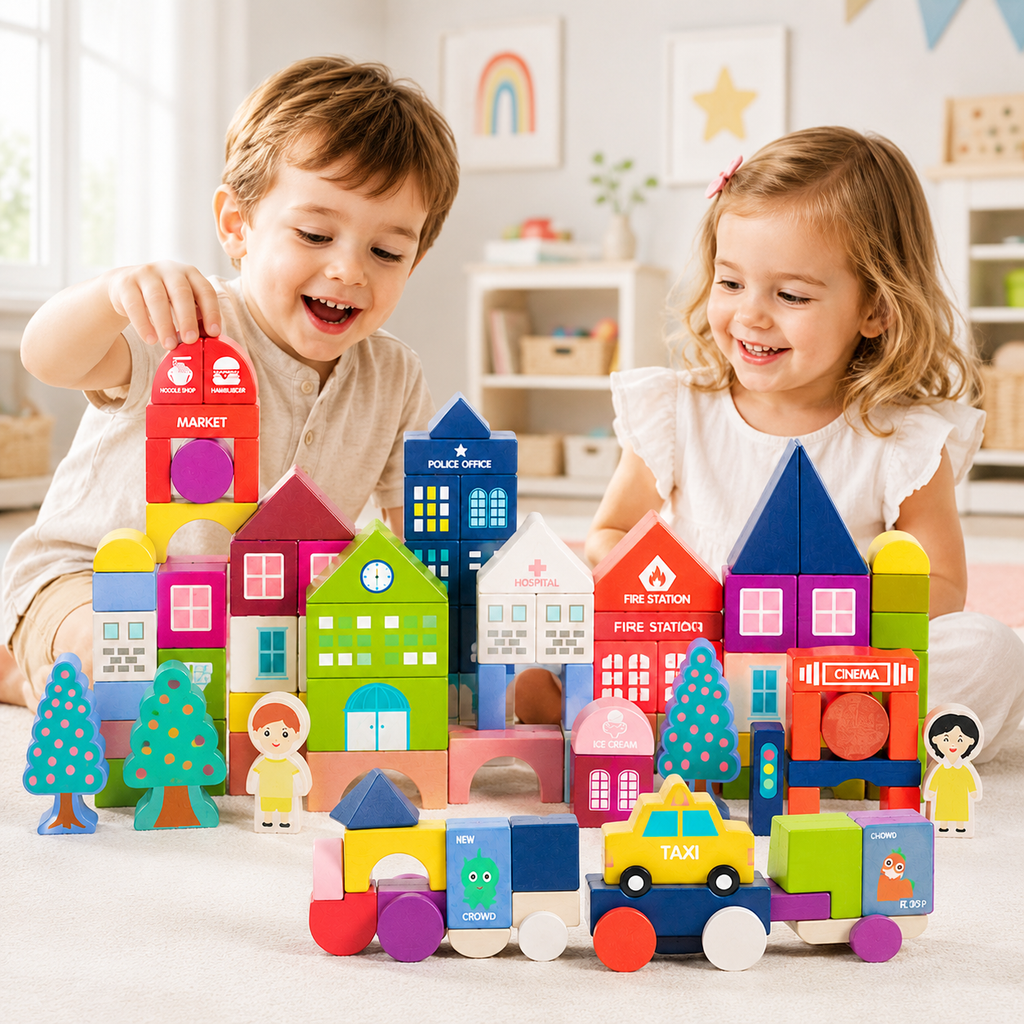 Magnetic City Building Blocks Set – Creative STEM Construction Toy for Kids