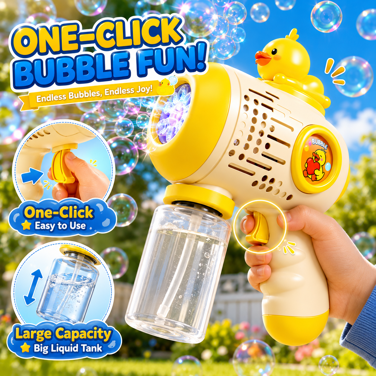 Automatic Bubble Blaster Toy Gun for Kids