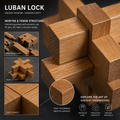 Luban Lock Wooden Brain Teaser Puzzle Set